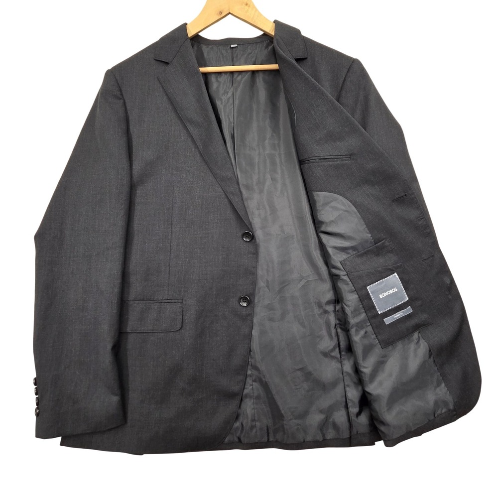 Bonobos Jetsetter Wool Stretch Standard Fit Blazer Charcoal Gray Mens 44R